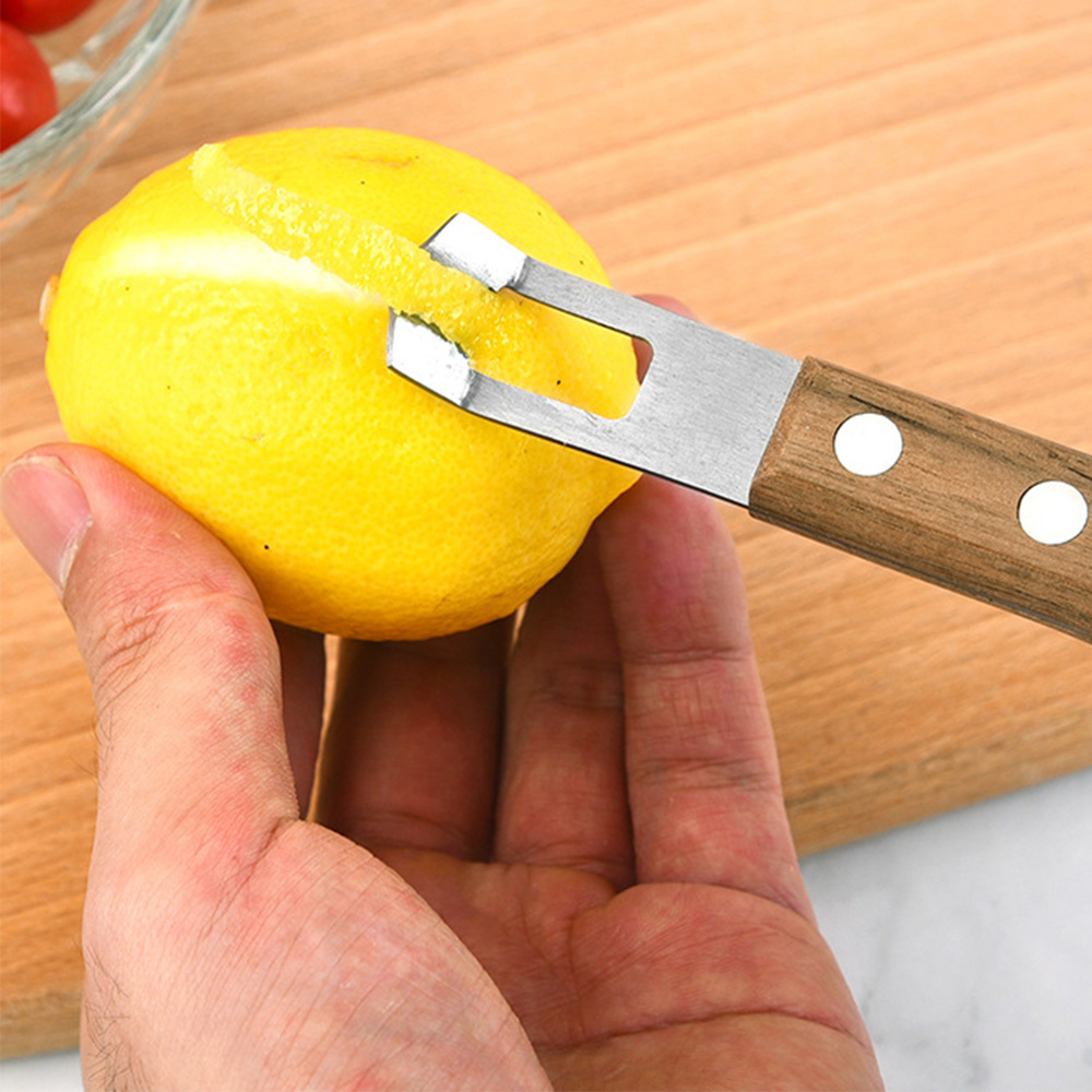 Rape ¿¿ zeste de citron en acier inoxydable avec couteau ¿¿ canal