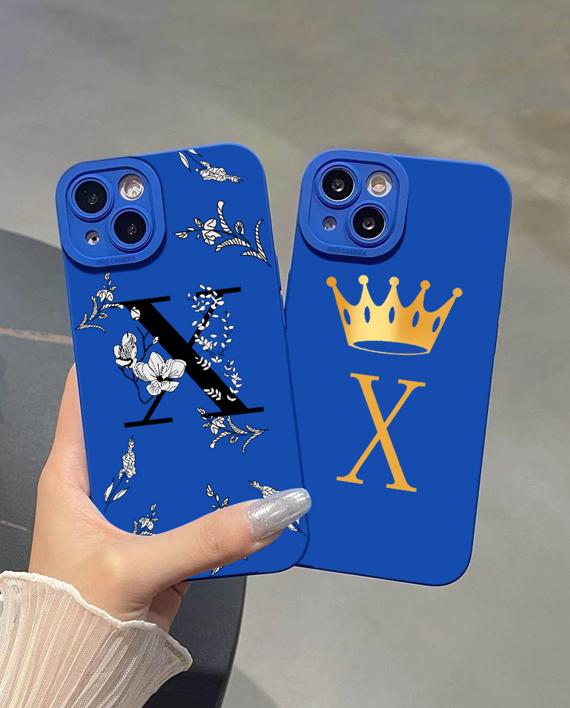 Letter X Graphic Luxury Phone Case For Iphone 11 14 13 12 Pro Max Xr Xs 7 8  Plus Shockproof Cases Fall Bumper Back Soft Matte Lens Protection Cover  Pattern Cases - Temu United Arab Emirates