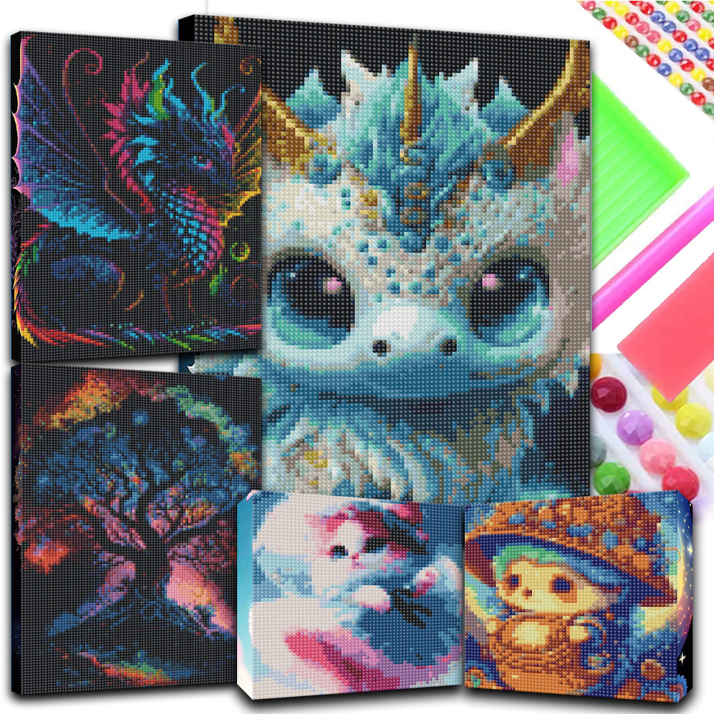 9 Pack Animal Diamond Painting Kits for Kids Adults 5D Cute Diamond Art  Kits Diamond Art Painting 6 x 6 Inches Cute Animal Paint Crafts Decor for