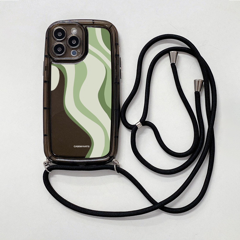 Funda silicona con cuerda iPhone X / Xs (verde oscuro) - Funda