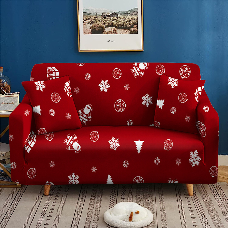 Sofa Slipcover Non slip Red Bell Christmas Sofa Cover Couch - Temu