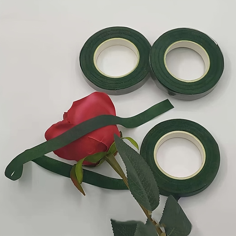 1roll DIY Green Florist Item Adhesive Flower Tape Floral Tape 1062.99inch  Green Tape Wrinkled Paper Tape Production Of Floral Tape