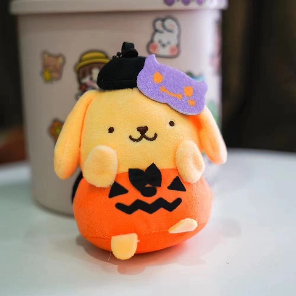 Kawaii Hello Kitty Halloween Plush Toys Anime Kt Skeleton Stuffed