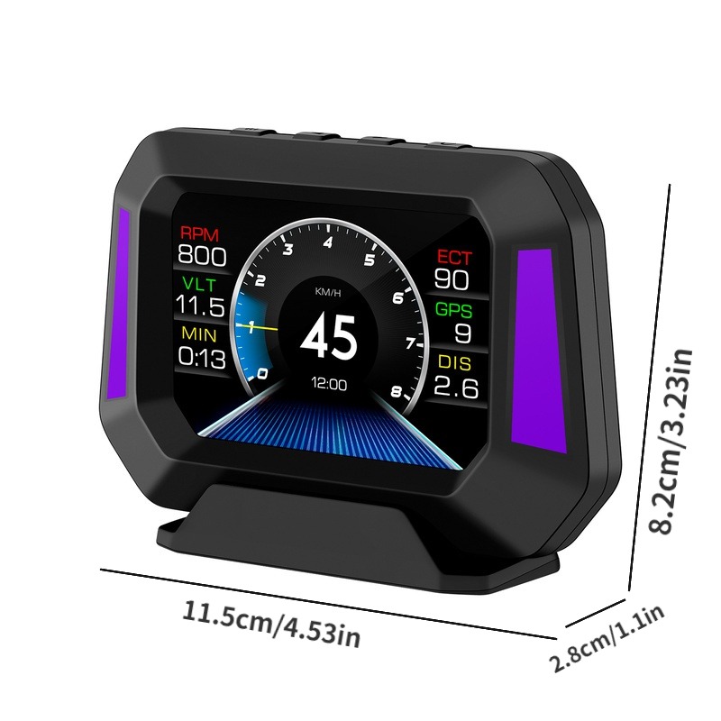 Inclinometer Vehicle Liquid Level Sensor Hud Gradient Obd+gps Real-time  Off-road Vehicle System With Speedometer Speed And Water Temperature Alarm  - Temu Malta