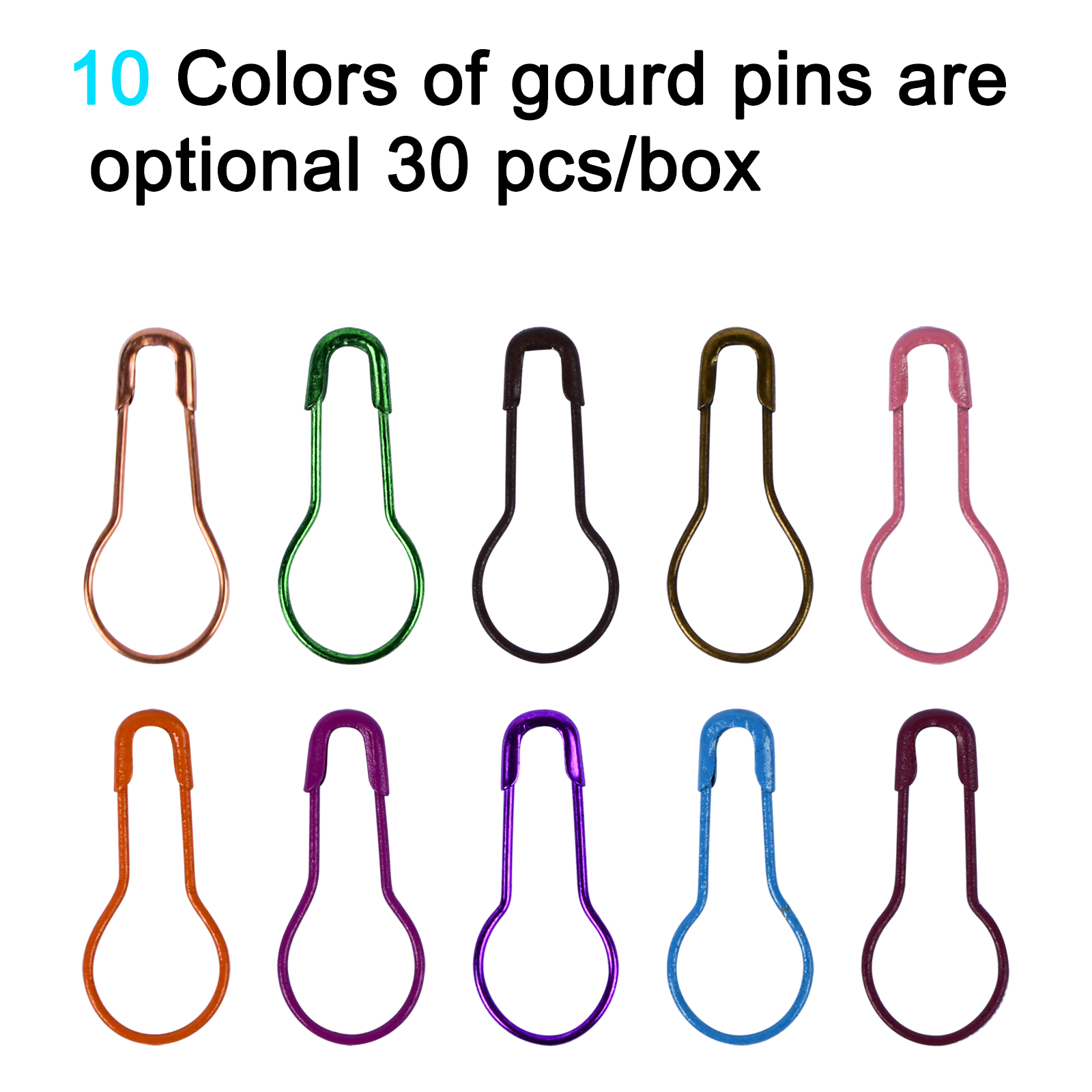15 Colors Bulb Safety Pins Metal Gourd Safety Pins Small - Temu