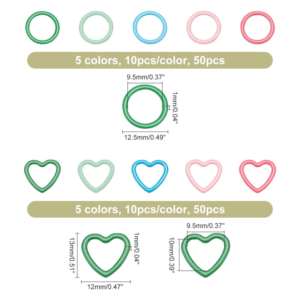 5 Colors Knitting Markers Rings Heart-shaped Stitch Markers Colored Zinc  Alloy Knit Knitting Stitch Markers Rings For Sewing Diy Knitting Handcrafts  Inner Diameter - Temu United Kingdom
