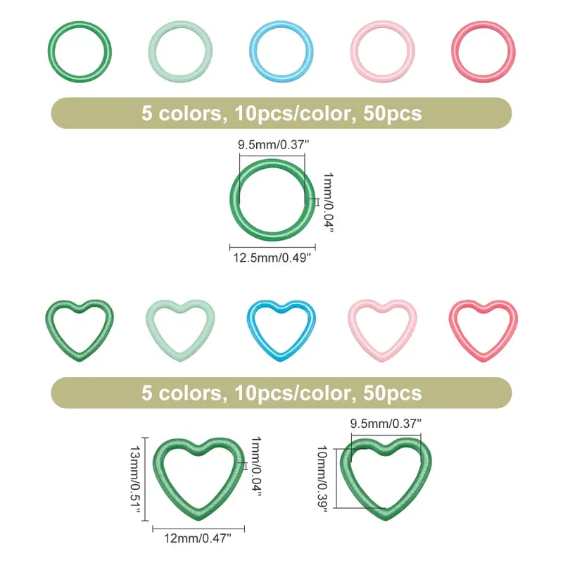 5 Colors Knitting Markers Rings Heart-shaped Stitch Markers Colored Zinc  Alloy Knit Knitting Stitch Markers Rings For Sewing Diy Knitting Handcrafts  Inner Diameter - Temu United Kingdom