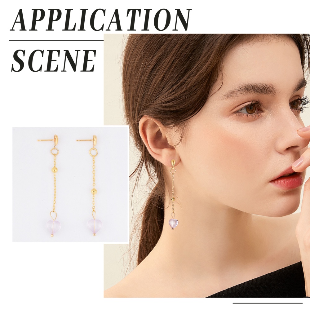 18k Gold Plated Teardrop Brass Stud Earring Findings Earring Posts