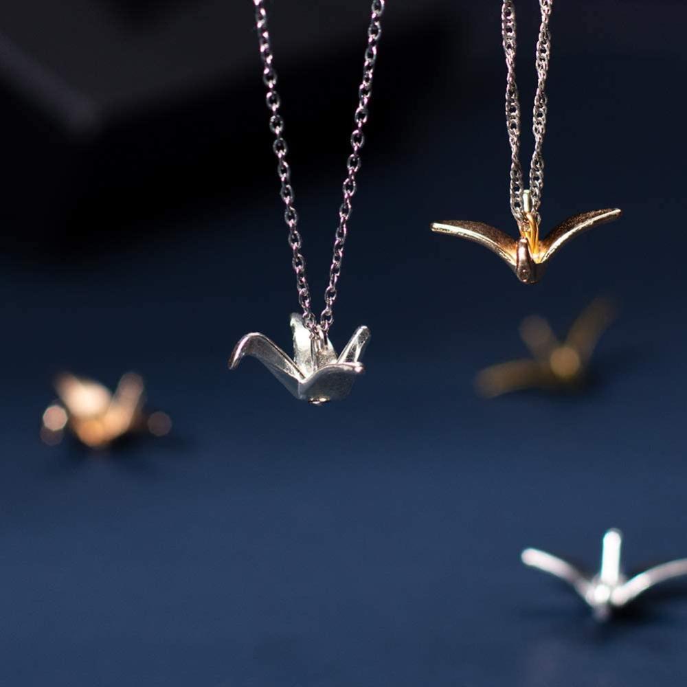 Birds Series Metal Thousand Paper Cranes Pendant Charm For Jewelry