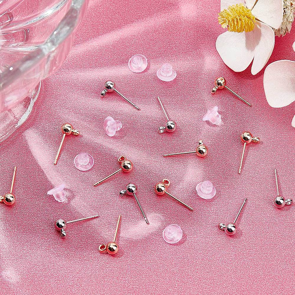 Shop Beebeecraft 40Pcs 2 Style Earring Backs for Studs 18K Gold