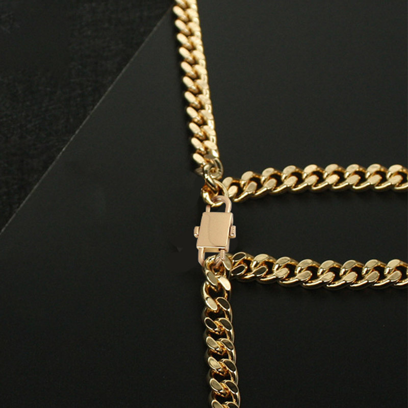 Adjustable Metal Buckle Clip Handbag Chain Strap Length Shorten