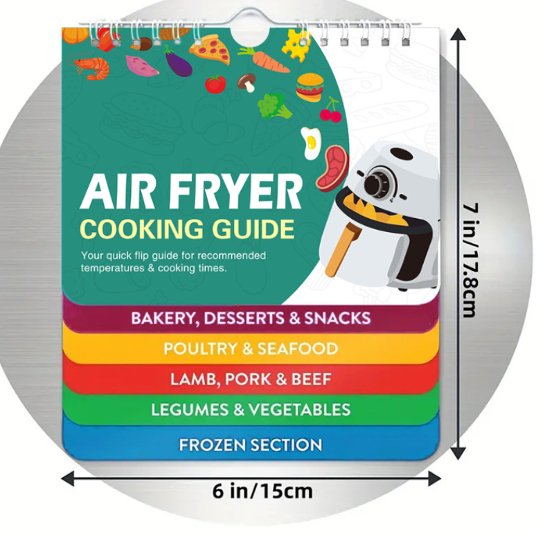 Air Fryer Cheat Instant Pot Sheet Magnets Cooking Guide Booklet