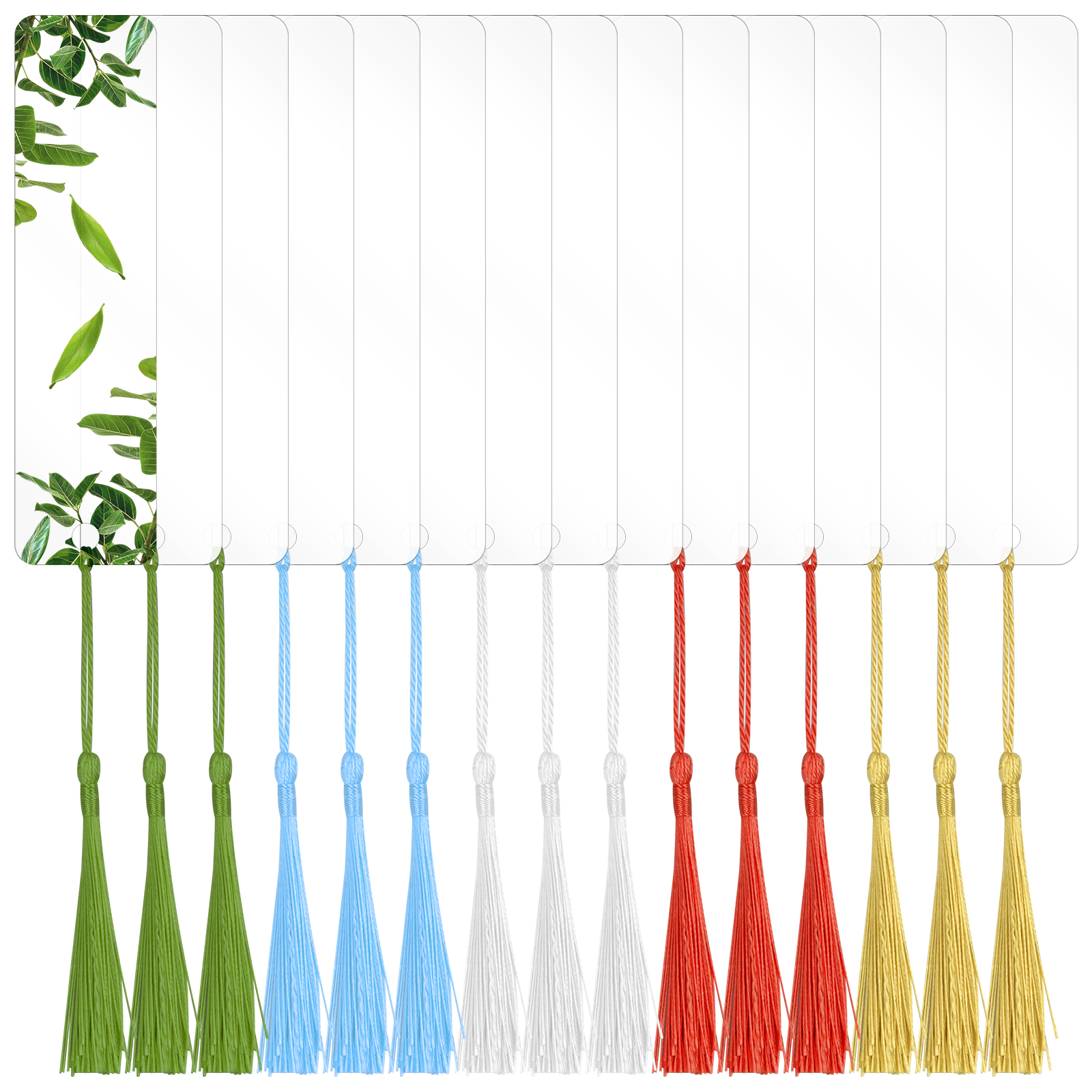Acrylic Blank Bookmarks With Multicolor Tassel - Temu