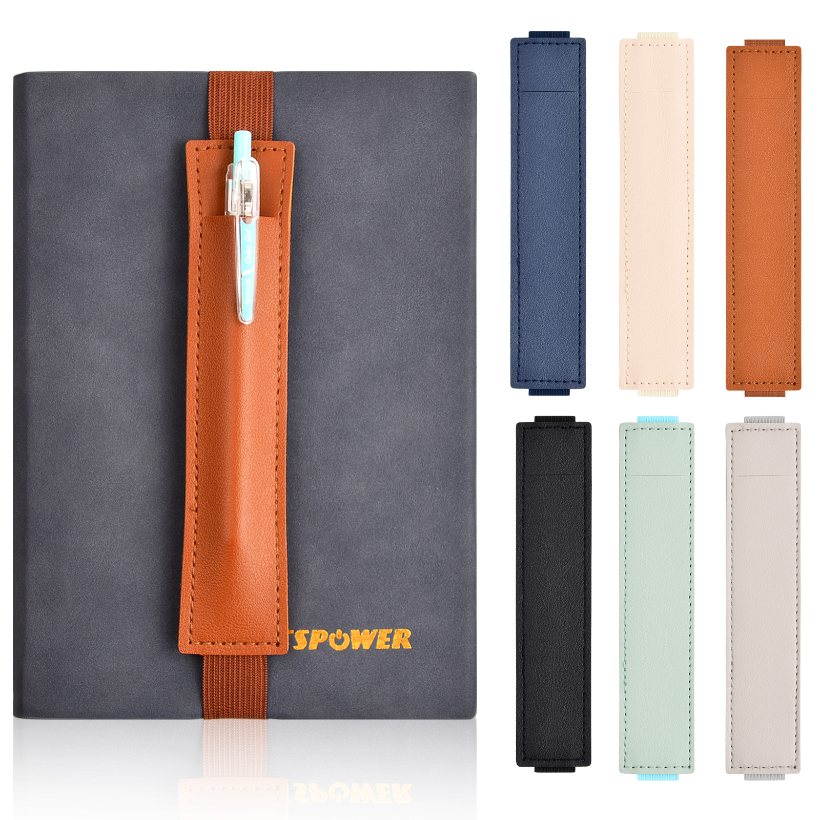 Notebook Pen Holder, Pack of 3, Portable Elastic Pen Bag