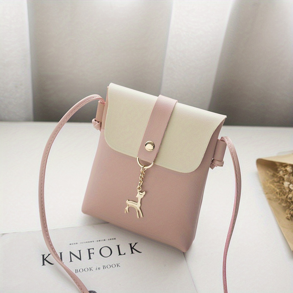 PU Leather Women Shoulder Bag Female Deer Toy Pendant Handbags