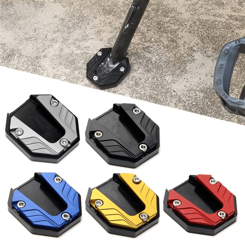 Motorcycle Foot Side Stand Enlarge Extension Pad Shelf Support For