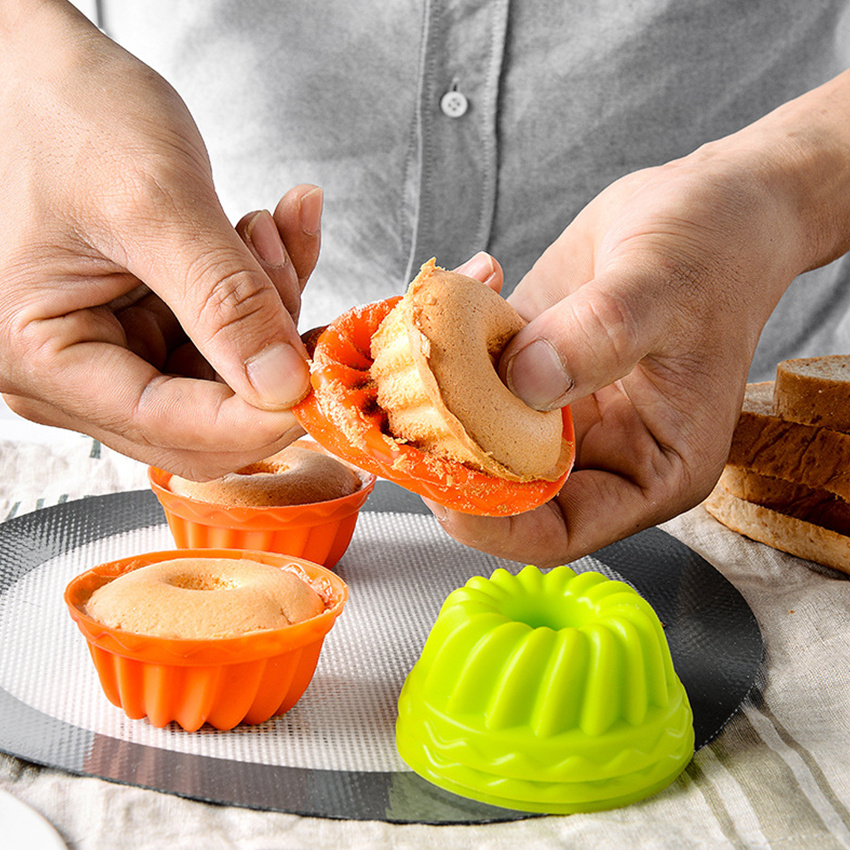 Mini Bundt Cake Pans Silicone Mold For Baking Non Stick - Temu