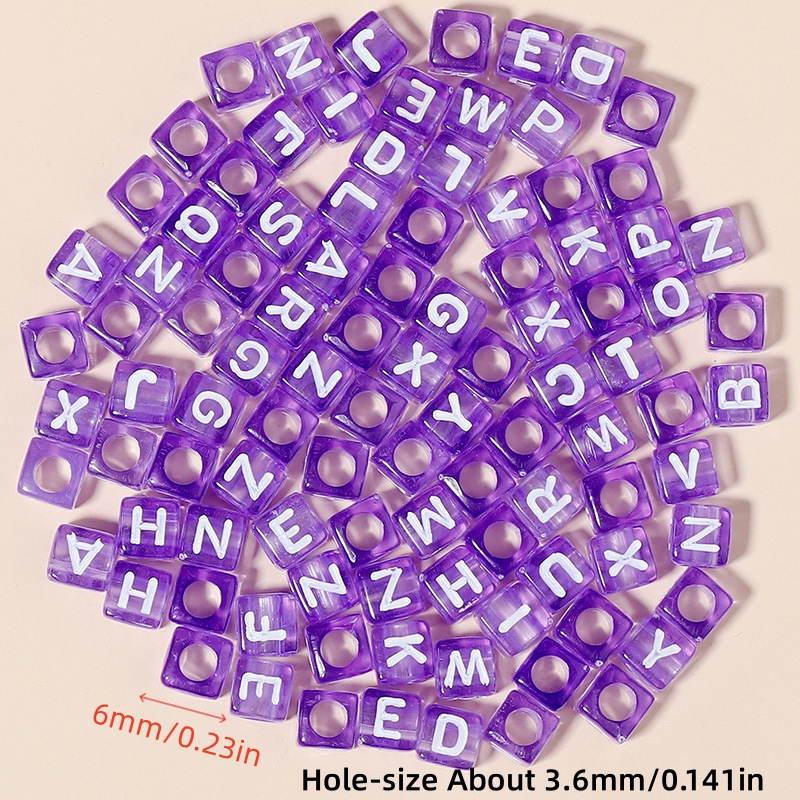 19 colors 100pcs6mm mixed letter beads square letter beads acrylic beads  DIY jewelry making bracelet necklace accessories - AliExpress