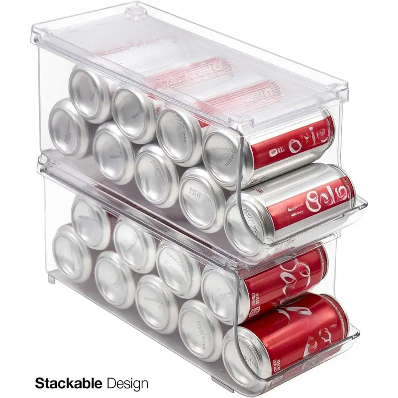 Stackable Soda Can Organizer, Canning Food Box Dispenser, Storage Bin For  Freezer Countertops Cabinets Pantry, Automatic Dispensing, Beverage Storage  Supplies - Temu