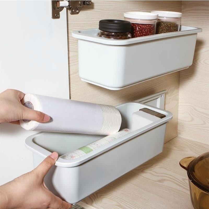 Pull Out Cabinet Storage Box Bathroom Kitchen Wall Mounted Storage Box