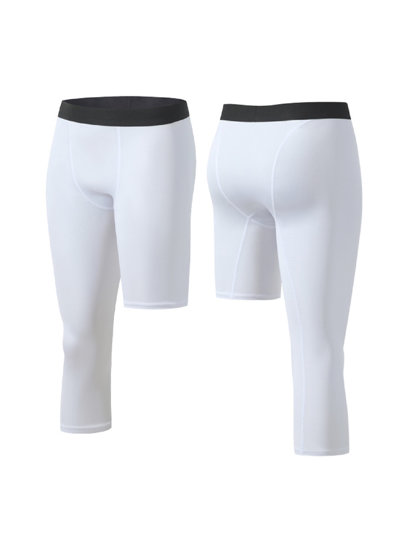 Men's Body Shaper Leggings Compression Pants 3/4 Capris One - Temu