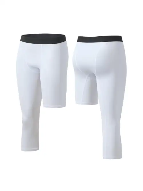 1pc Basketball Pants With Honeycomb Knee Pads Calf Length - Temu