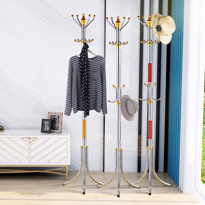 Metal Free Standing Coat Rack Stand, Hall Tree, Coat Hanger for