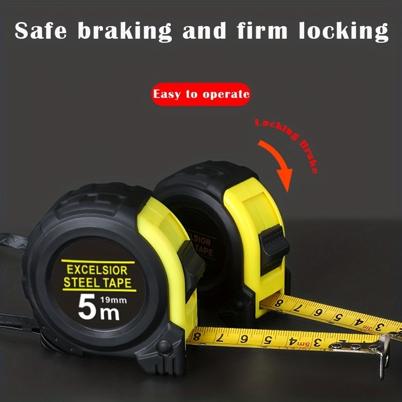 Safety Lock Bulk Easy Read Measuring Tape Retractable ABS Blue