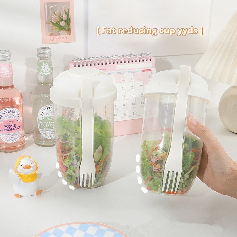 Portable Bottle Salad Container Bottle-shaped Bento Salad Bowl For Lunch  Salad Box With Fork Salad Bowl - Temu