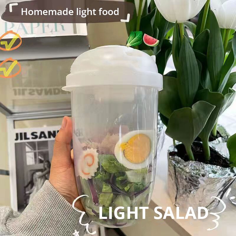 Portable Bottle Salad Container Bottle-Shaped Bento Salad Bowl For Lunch  Salad Box With Fork Salad