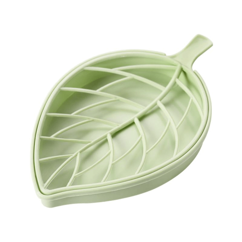 Leaf Shape Soap Holder Non Slip Soap Box Toilet Shower Tray