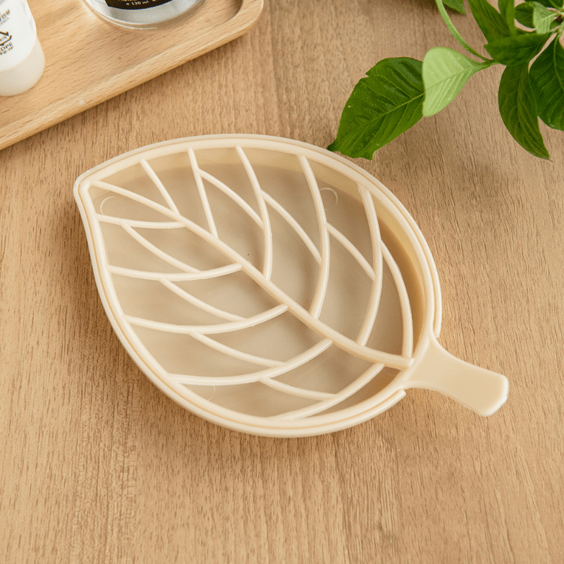 Leaf Shape Soap Holder Non Slip Soap Box Toilet Shower Tray