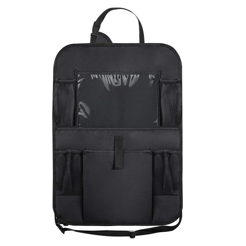 1pc Multifunctional Black Car Seat Back Storage Bag Perfect