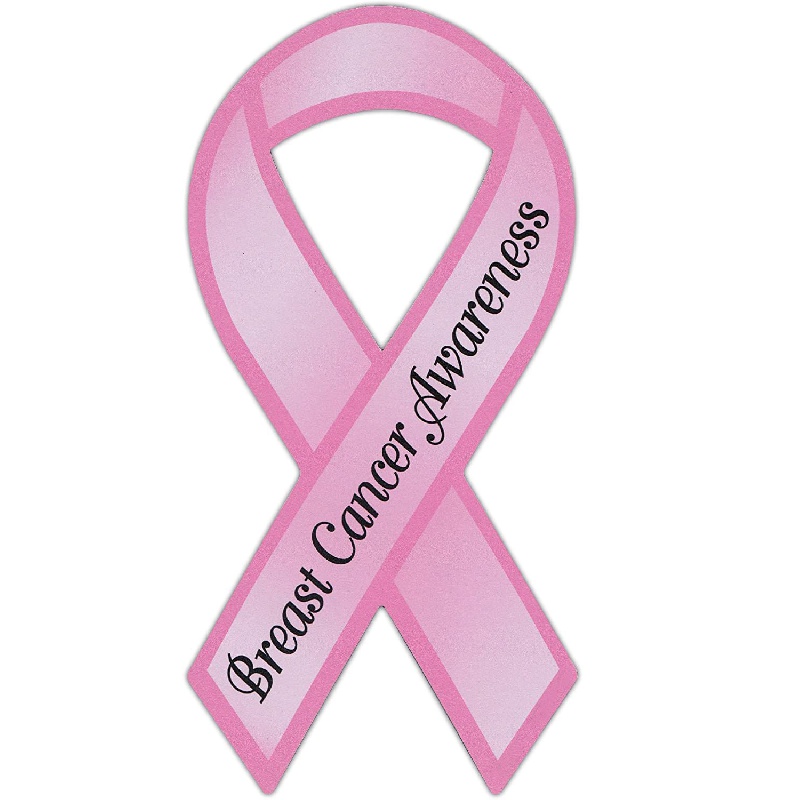 Cancer Awareness Key Chain Fob, Wristlet, Pink Ribbon Glitter