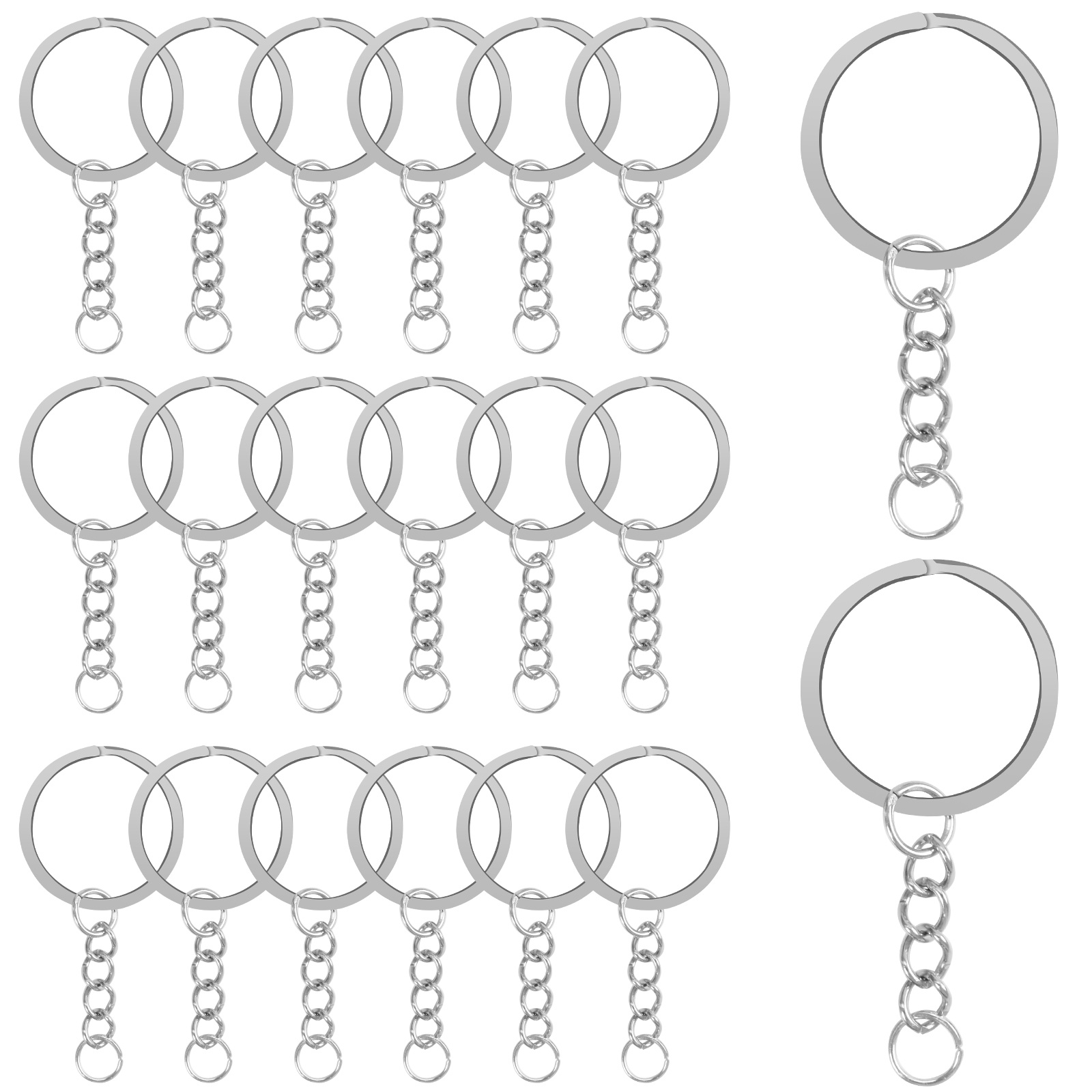 Key Rings With Chain Keyring Ring Set Keyrings With Split - Temu