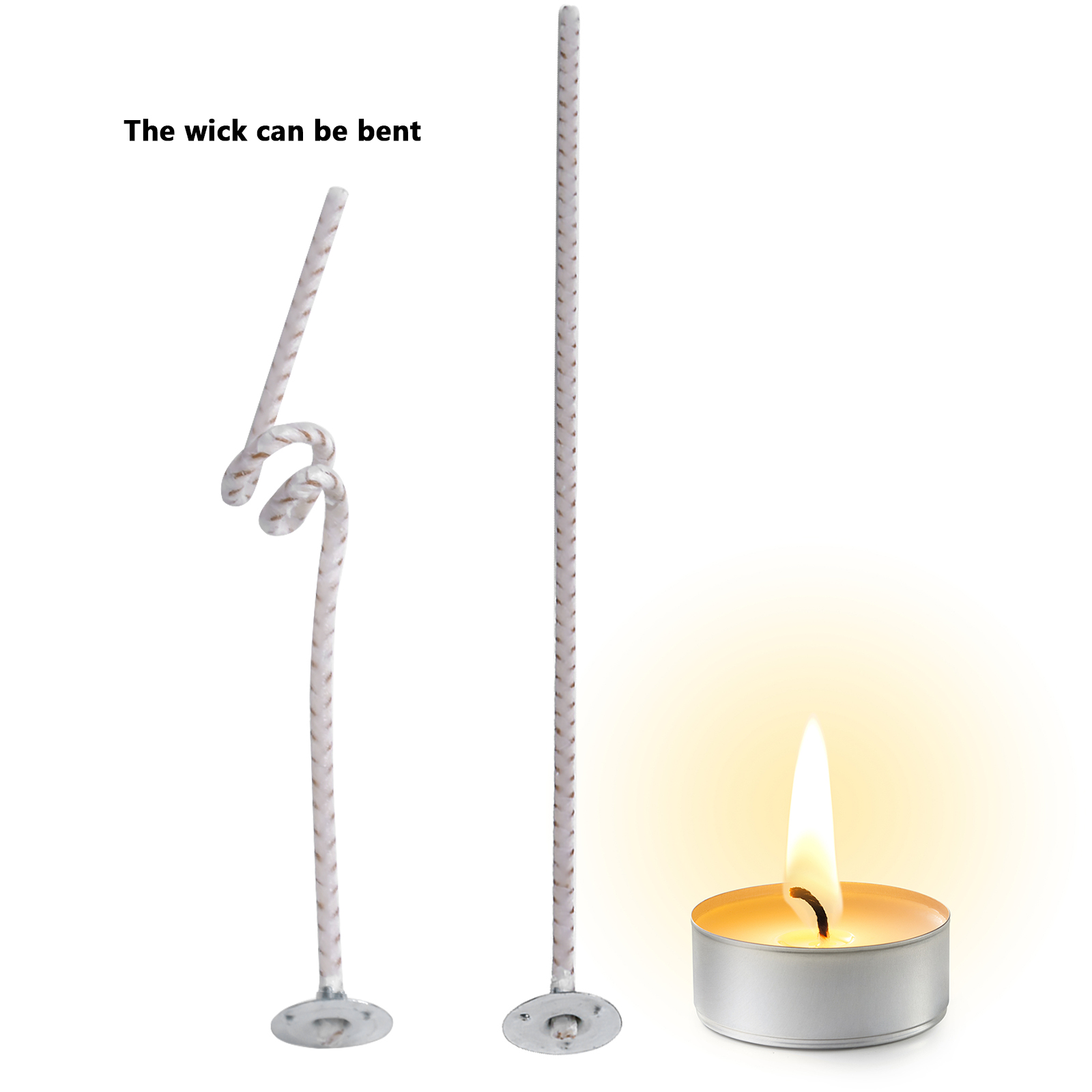 Candle Wicks Pre Waxed Candle Wick With Sustainer Tabs - Temu