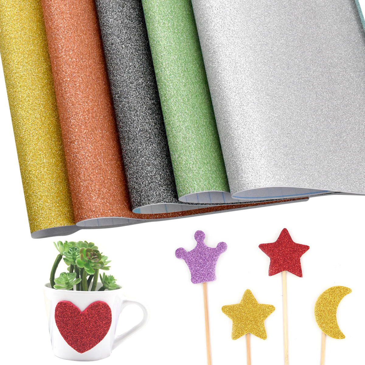 10 Sheets Glitter Foam Sheets for Crafts, A4 Cardstock Paper Sparkles Self  Adhesive Sticky Paper for Christmas Construction Scrapbook Gift DIY Cutters