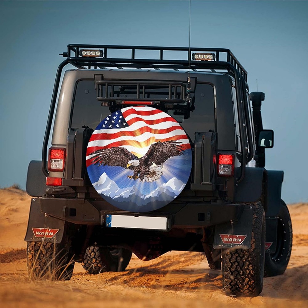 Spare Tire Cover American Eagle Flag Polyester Universal Waterproof  Corrosion Protection Wheel Covers For Trailer Rv Suv Truck And Many Vehicles  Shop Now For Limited-time Deals Temu Austria