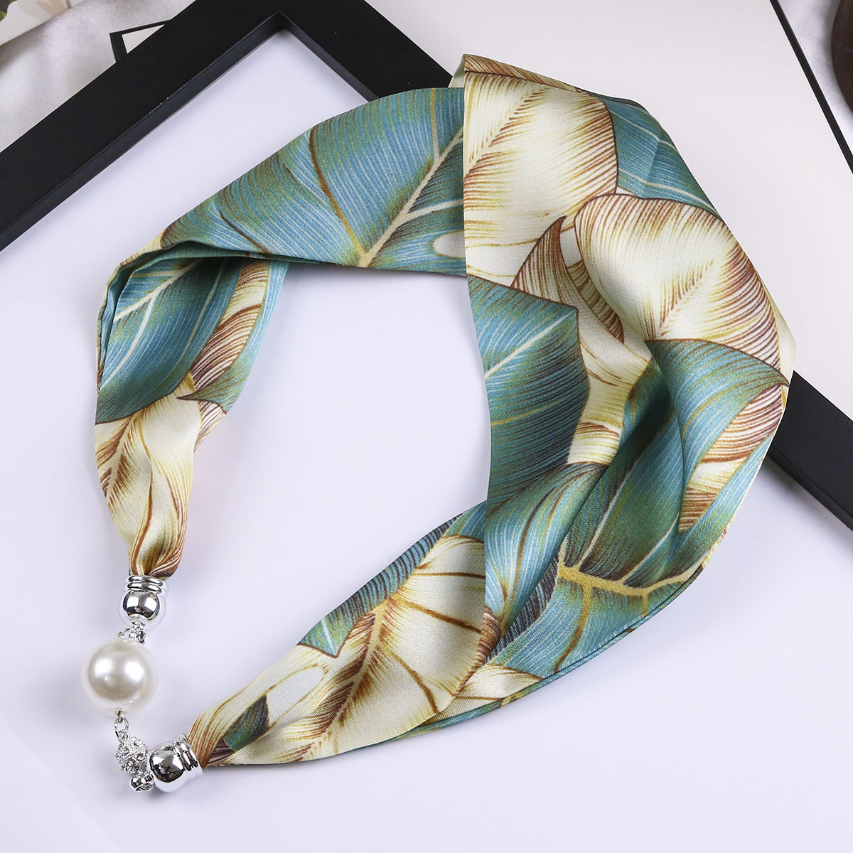 Ribbon sale scarf necklace