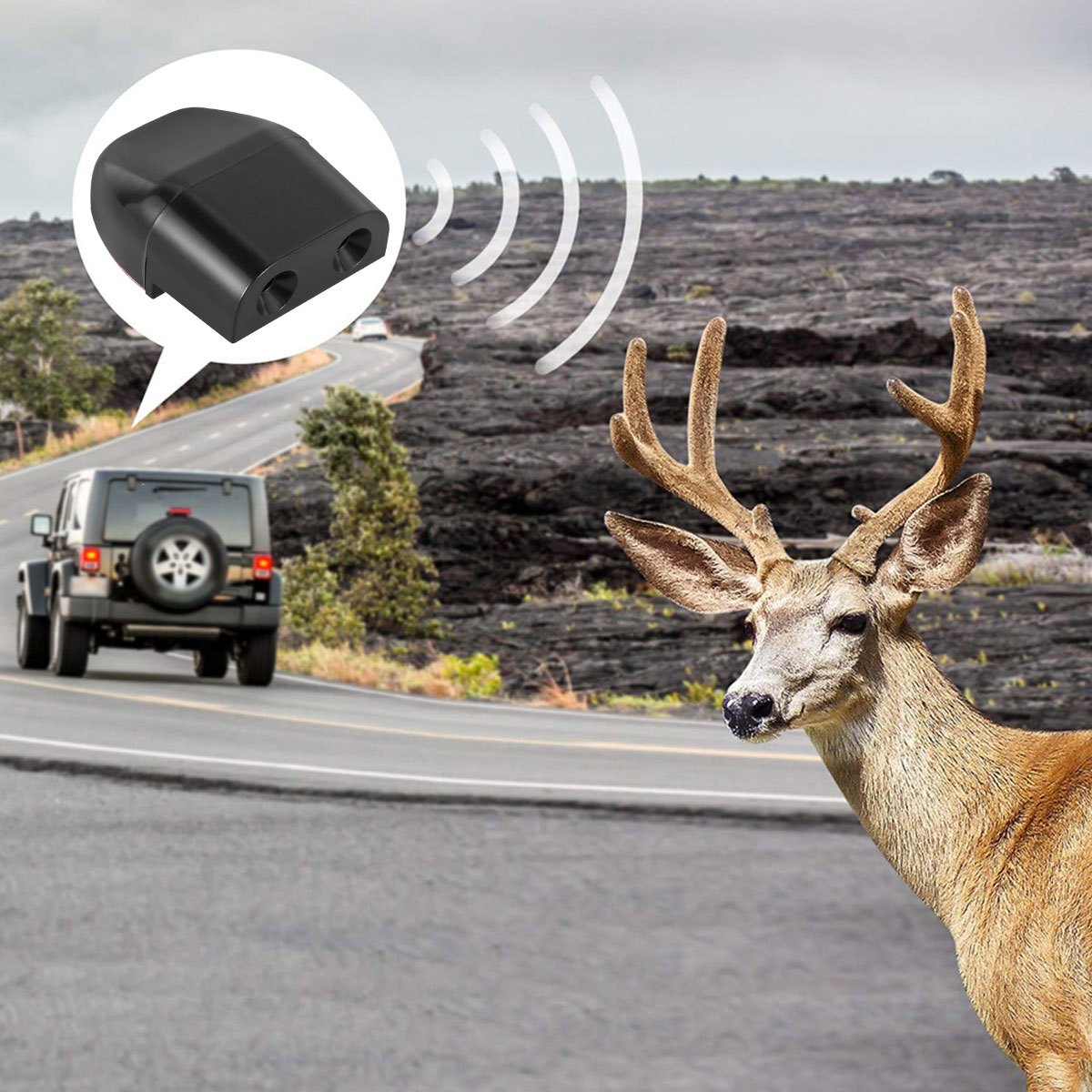 4PCS Save a Deer Whistles Dispositifs d'avertissement de cerf pour