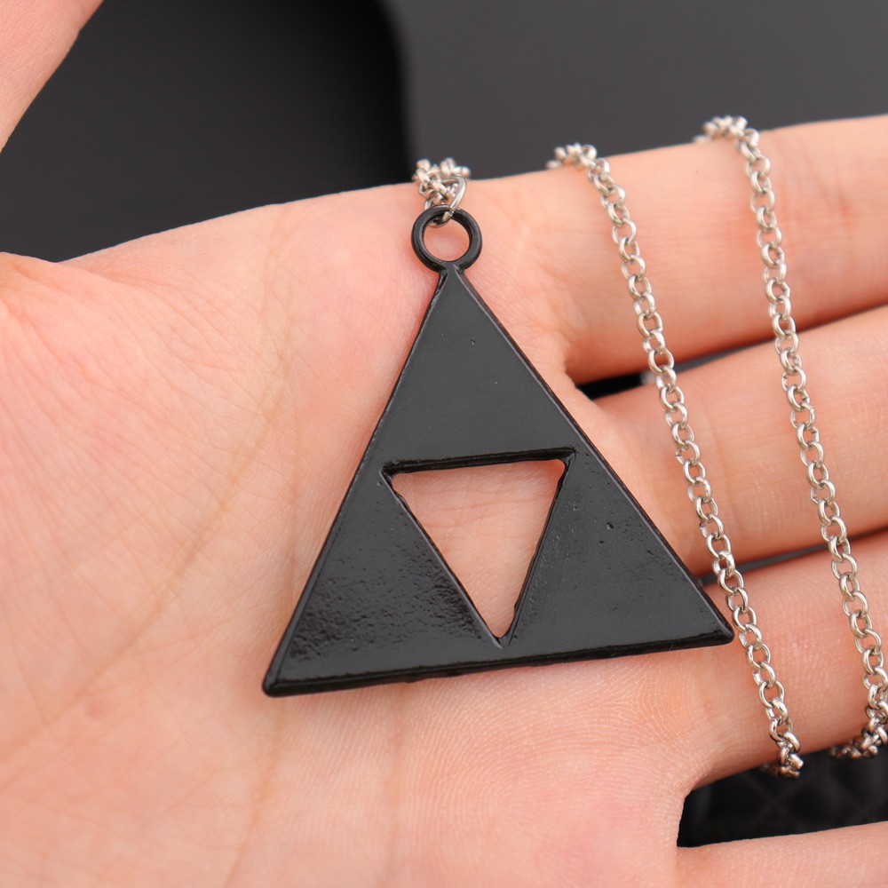 Upside Down Triangle Necklace Pendant Chain Geometric 