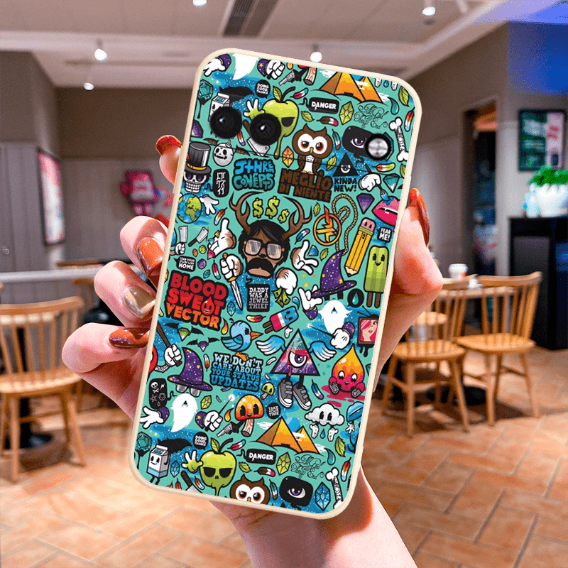 Cool Graffiti Tpu Protective Silicon Soft Shockproof Phone - Temu