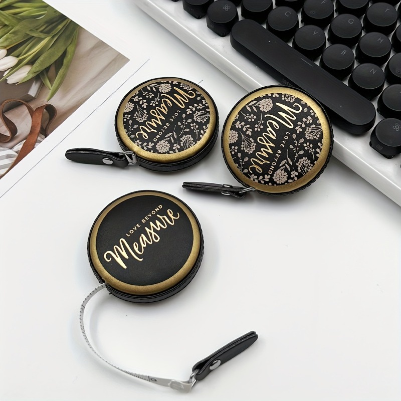 Portable Retractable Vintage Pu Leather Mini Tape Measure - Temu