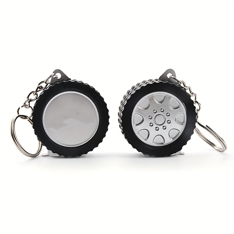 Measure Everything Steel Tire Tape Keychain - Temu