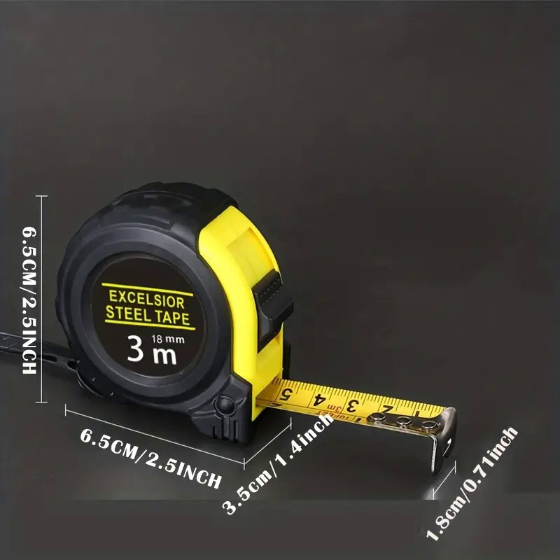 3M Long Measurement Tape In Cm & Inc Tape Flexible Measure Pvc