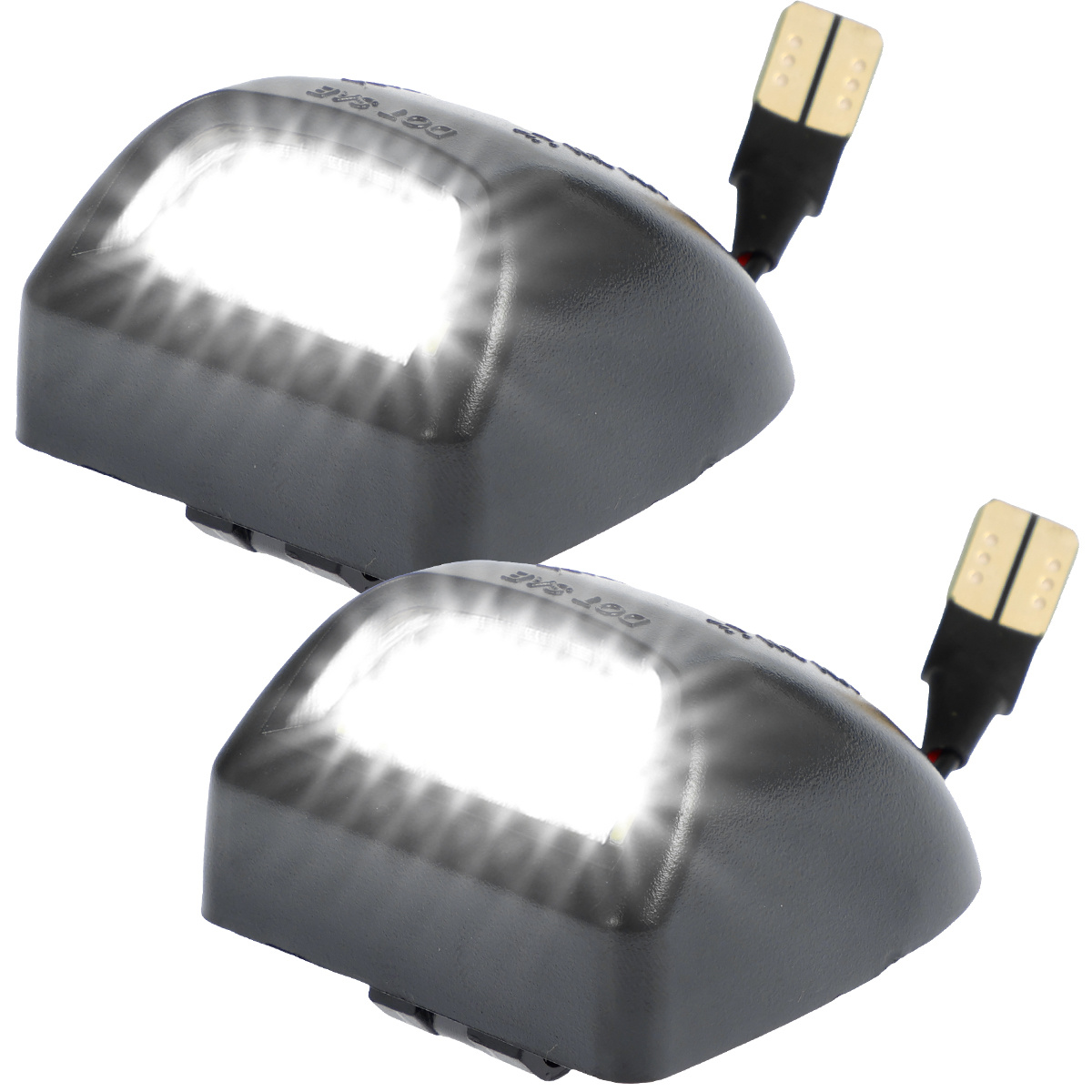 2PCS LED Eclairage Plaque Immatriculation Étanche 6 SMD LED Feux Arrière  Lampe de Plaque d'Immatriculation