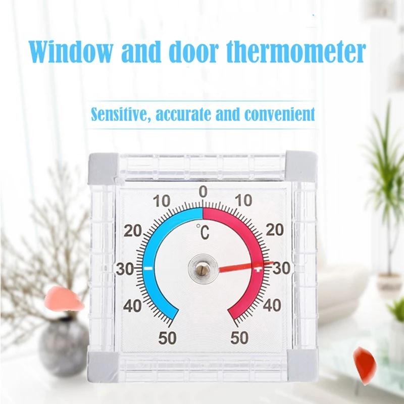 Indoor Outdoor Window Thermometer, No Battery Required, Transparent Dial,  Weather Thermometer, Accurate Readings For Home, Office, Patio - Temu
