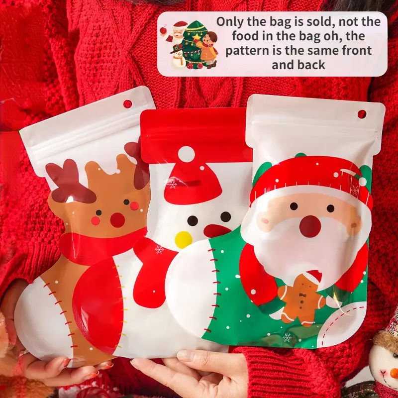 1pc, Christmas Decorative Socks Candy Packaging Ziplock Bag Creative  Holiday Gift Bag, Scene Decor, Festivals Decor, Room Decor, Home Decor,  Offices D