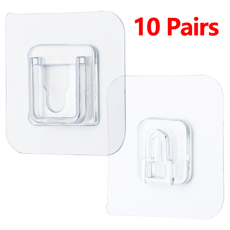 Multi-Purpose Hooks 5 Pairs Double-sided Adhesive Wall Hooks