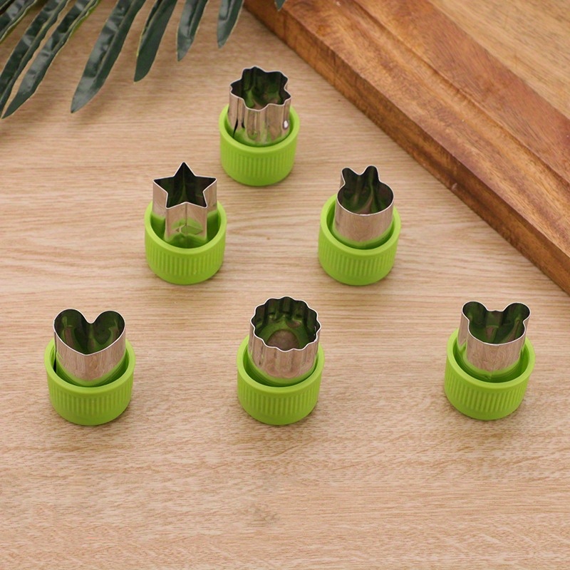 9pcs Heart & Star Shaped Vegetable Cutter, Creative Stainless Steel Fruit  Cut Mold For Kitchen